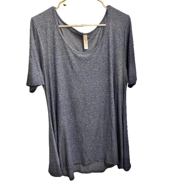 LULAROE High Low SIMPLY COMFORTABLE Blue Tunic Long Tee Mini Dress Womens Large - Picture 7 of 15